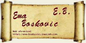 Ema Bošković vizit kartica